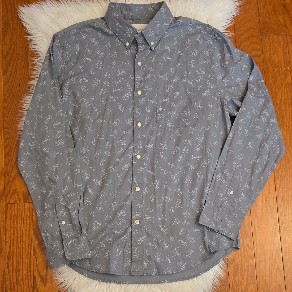 American Eagle Outfitters Football Playbook Button Down Shirt
